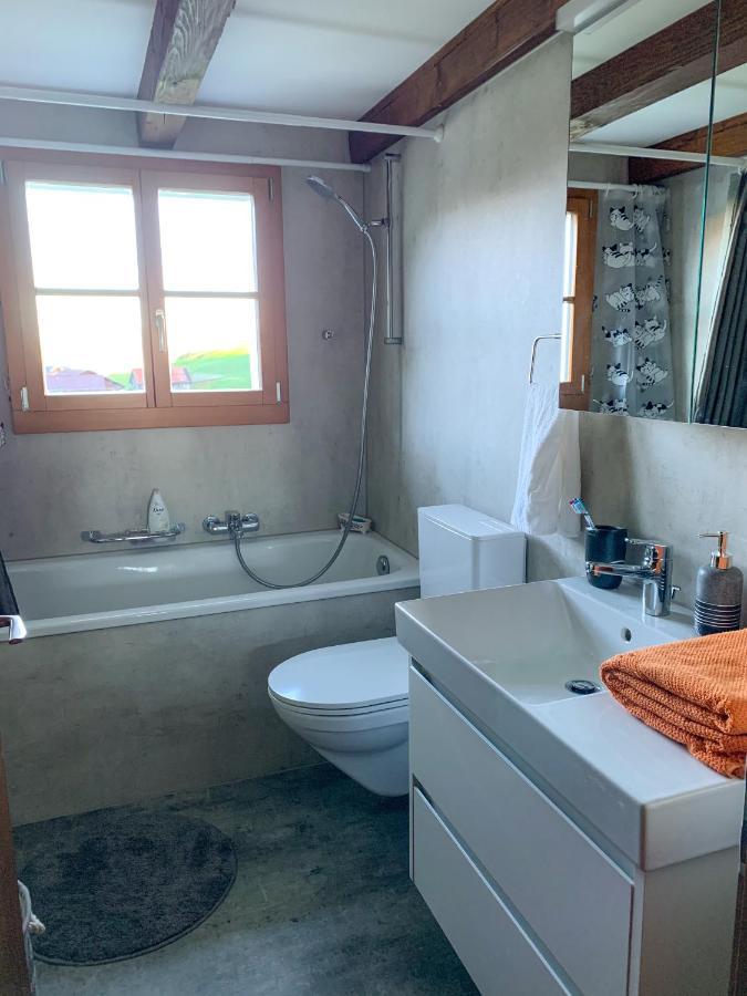 Szilvias Bergwiesenblick - Emmetten Ganze Etage - 4 Zimmer Apartment Bagian luar foto